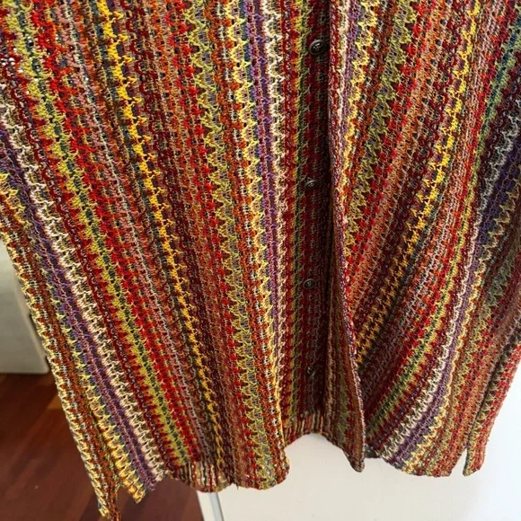 PRESTIGE rainbow knit button down - 90s vintage - Picture 4 of 4